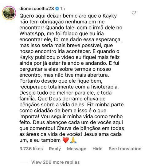 Motorista Diones Coelho Da Silva Lamenta Postura De Kayky Brito E