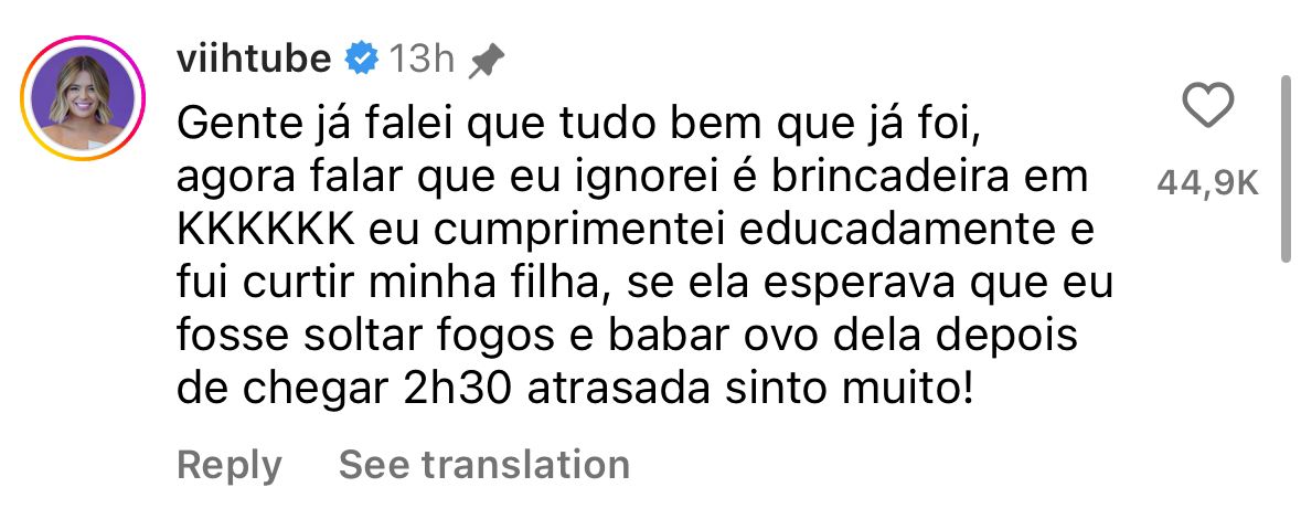 Manu Bahtid O Se Pronuncia Ap S Cancelar Show Em Festa Da Filha De Viih