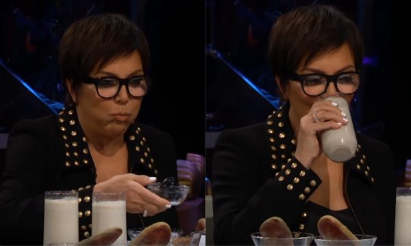 Kris Jenner come inseto e bebe vitamina ‘bizarra’ para fugir de perguntas sobre filhas e o namorado!