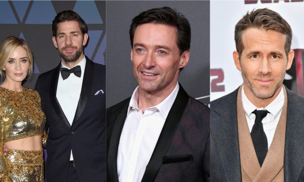 John Krasinski puxa orelha de Hugh Jackman por foto ‘à vontade’ com Emily Blunt, e Ryan Reynolds não perdoa!