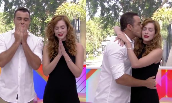 Sophia Abrahão chora ao encerrar o último ‘Vídeo Show’ da história, ao lado de Joaquim Lopes; assista