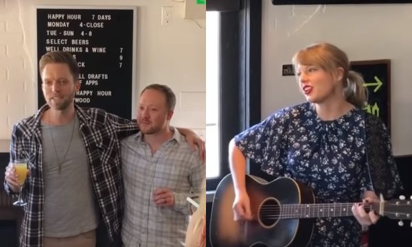 OMG! Taylor Swift aparece de surpresa em festa de noivado de fãs e canta “King of My Heart”; assista!
