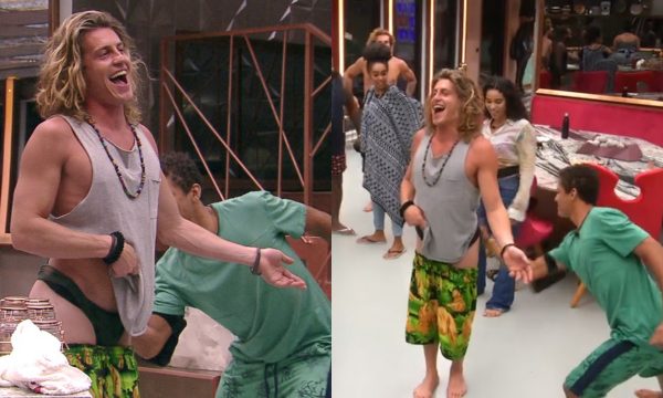 BBB 19: Tarzan mostra bumbum para brothers e Danrley se anima: “Deixa eu dar um tapa”