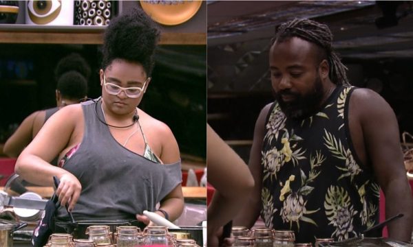 BBB 19: Rízia se sente desconfortável ao cozinhar com olhares de Rodrigo, reclama e brother responde: “Minha cara é essa”