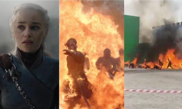 “Game of Thrones”: Dublês pegam fogo nos bastidores do penúltimo episódio; assista ao vídeo impressionante!