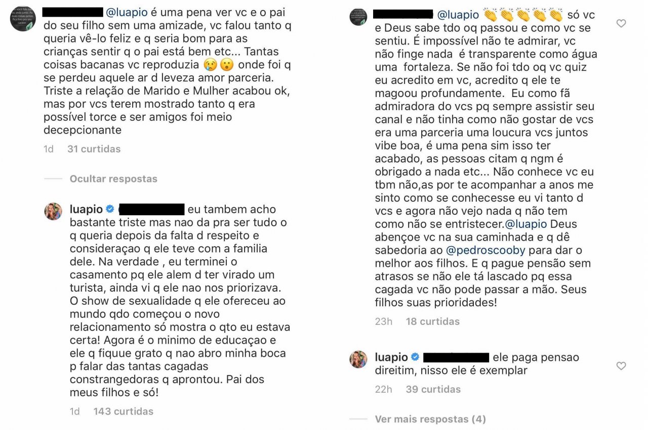 Luana Piovani revela o motivo de término com Pedro Scooby e critica ...