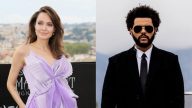 Angelina Jolie e The Weeknd são vistos jantando juntos em Los Angeles. (Getty)