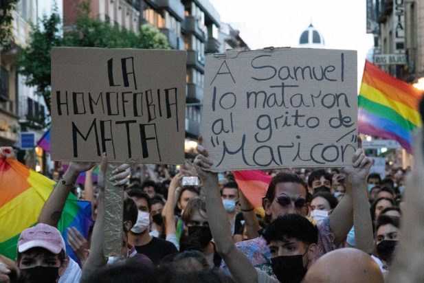 Protest In Madrid Against Homophobia