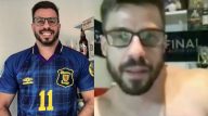 Comentarista da ESPN Brasil é pego desprevenido em casa após falha técnica. (Reprodução Instagram/ESPN)