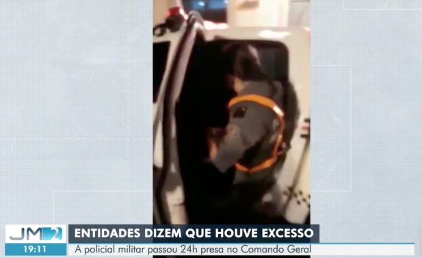 Tatiane Alves recebeu voz de prisão do próprio comandante por desobediência. (Foto: Reprodução/JMTV)