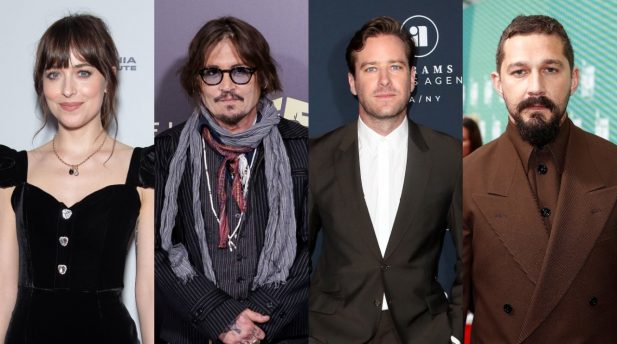 Dakota Johnson se manifesta sobre acusações contra colegas de elenco, como Johnny Depp, Armie Hammer e Shia LaBeouf (Getty)
