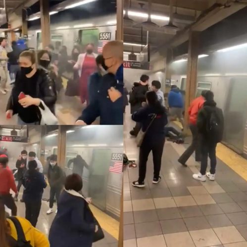 Tiros causaram pânico na estação de metrô. (Foto: Reprodução/Twitter)