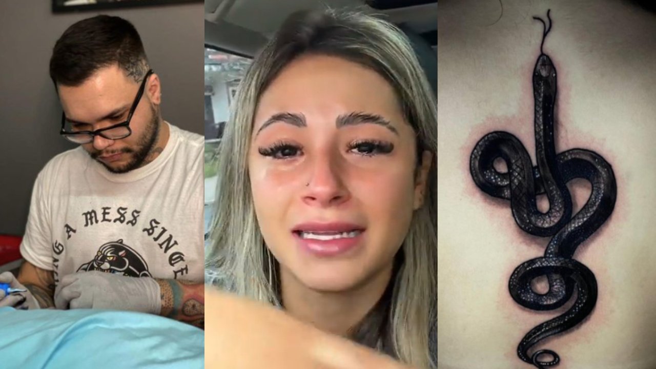 Nathalia Valente chora após ver resultado de tatuagem, e profissional responsável rebate afirmações da influencer; assista