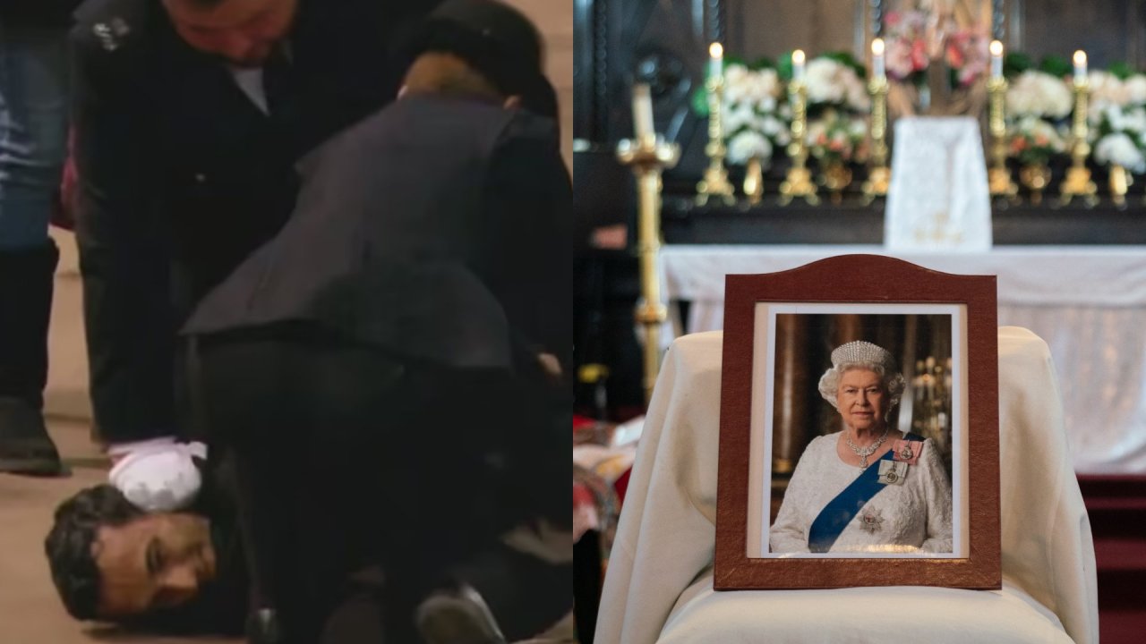 Homem é preso ao tocar caixão da rainha Elizabeth II; assista ao vídeo do momento