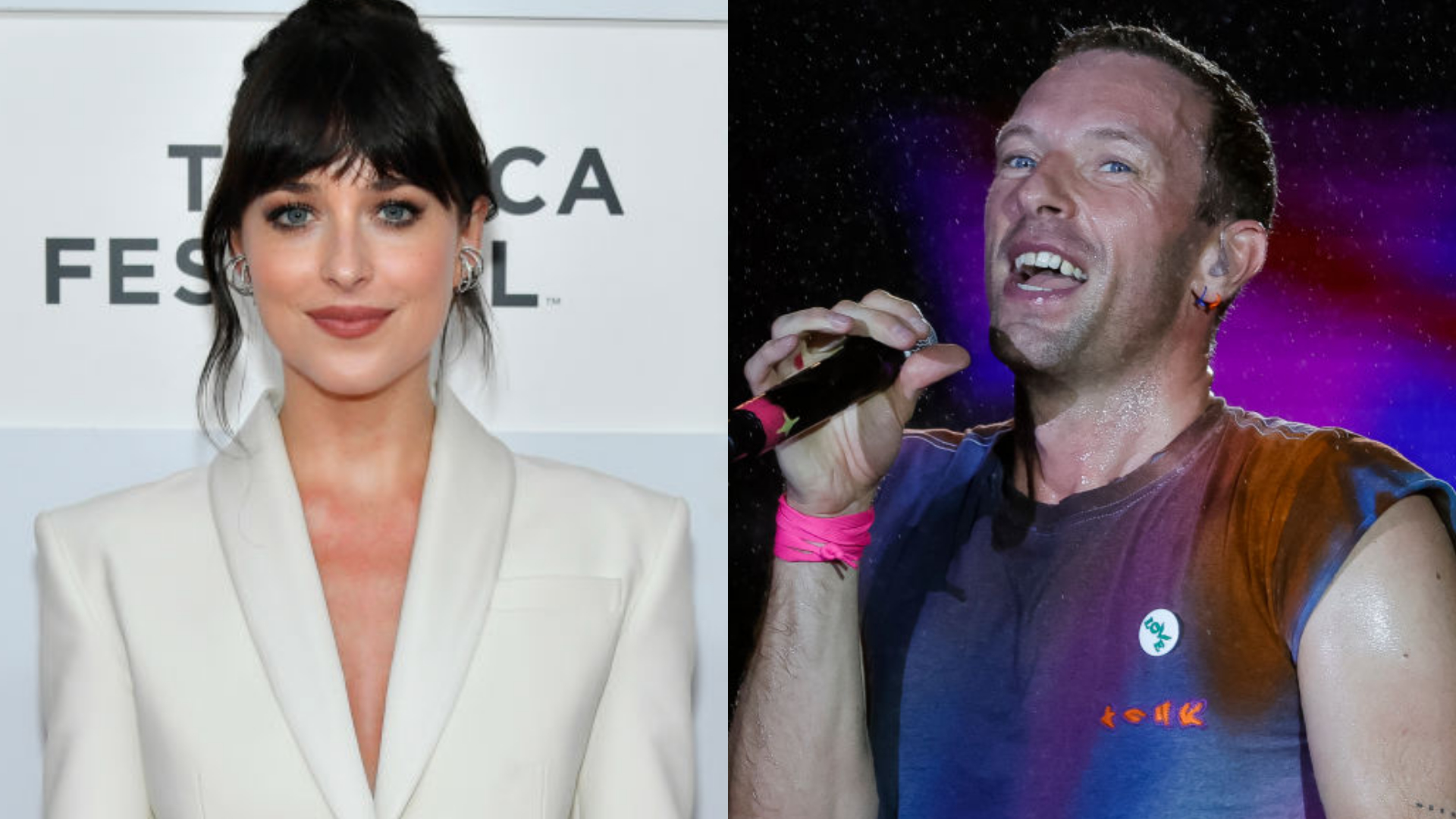 Dakota Johnson é vista dançando no show do namorado Chris Martin, do Coldplay, e encanta fãs; assista