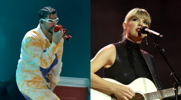 Bad Bunny e Taylor Swift foram os destaques internacionais. (Fotos: Getty)