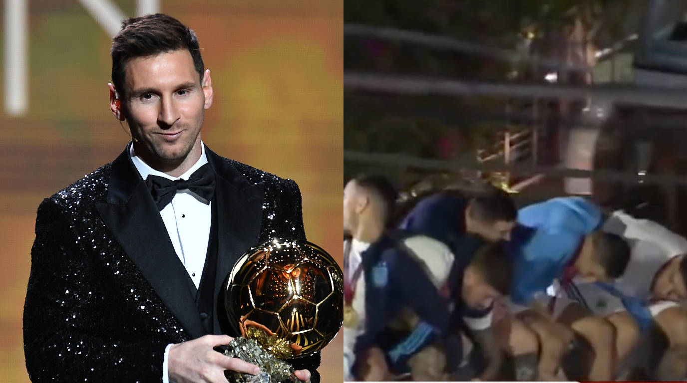 Susto! Messi e colegas da seleção argentina quase são atingidos por cabo durante desfile em Buenos Aires; assista