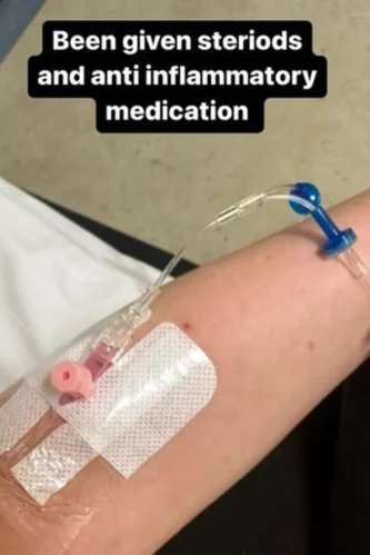 Laura foi hospitalizada por conta da reação alérgica e falta de ar (Foto: Reprodução/Instagram)