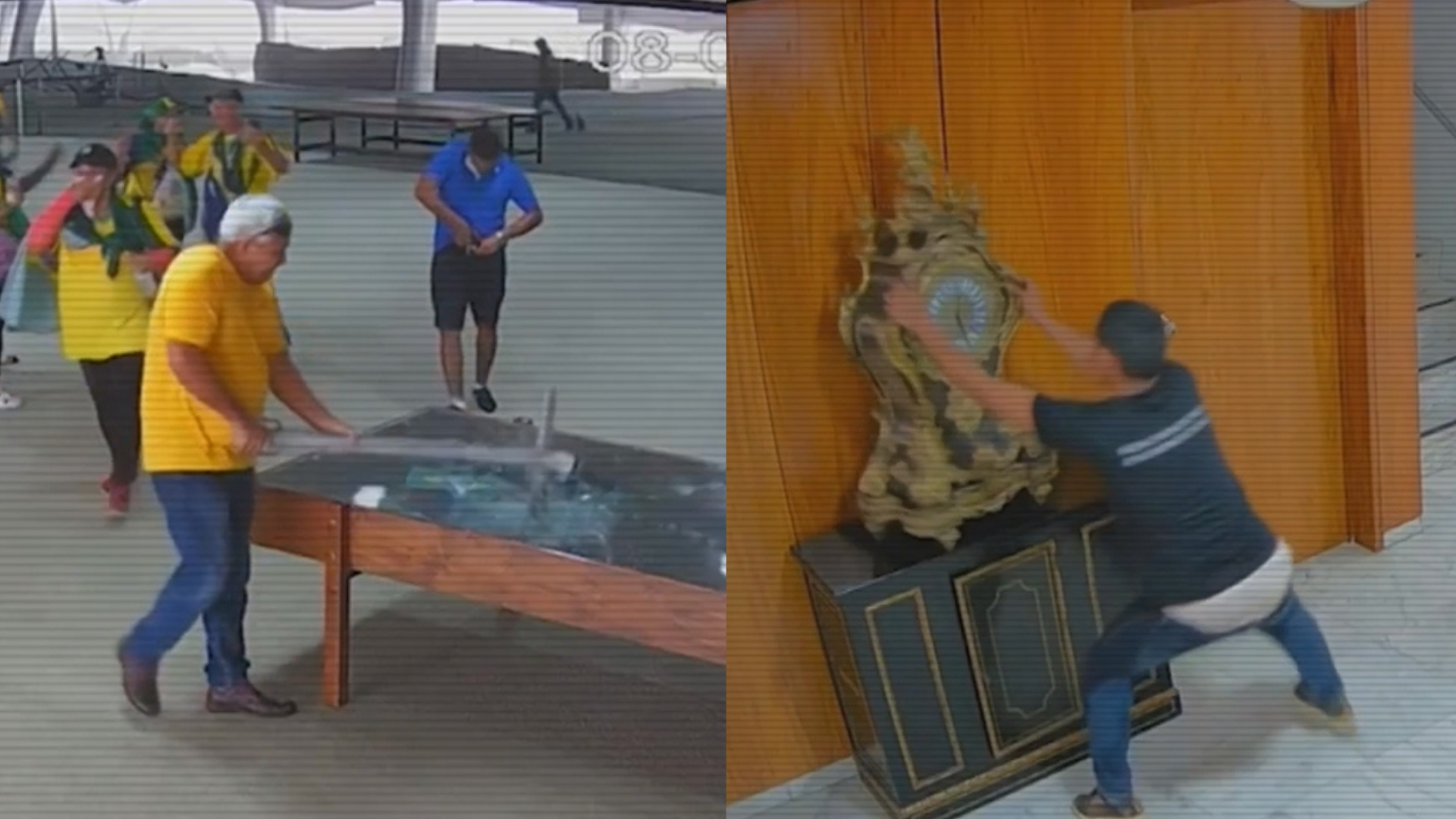 Câmeras de segurança mostram homem destruindo relógio raríssimo no Planalto; assista