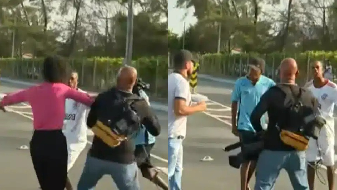 Homem agride repórter da Record com soco ao vivo na Bahia; assista