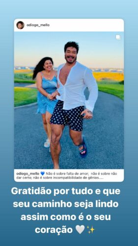 Fabiana Karla compartilhou o post do ex-marido no Instagram (Foto: Reprodução/Instagram)