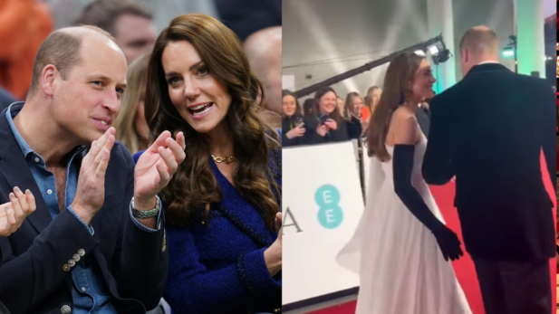 Kate Middleton dá tapinha no bumbum de William, e reação do príncipe viraliza; assista