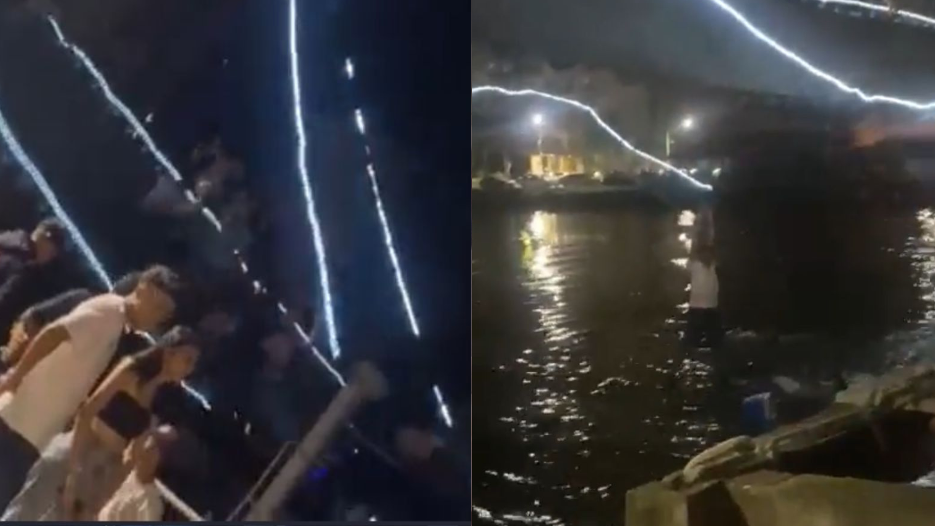 Ponte entre RS e SC cede, dezenas de pessoas caem em rio, e vídeo registra acidente