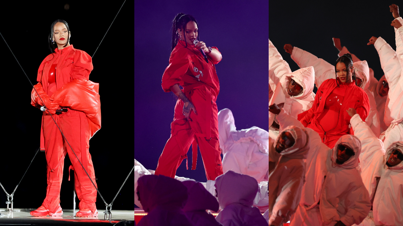 Rihanna faz show histórico com grandes hits da carreira no Super Bowl 2023; vem assistir!