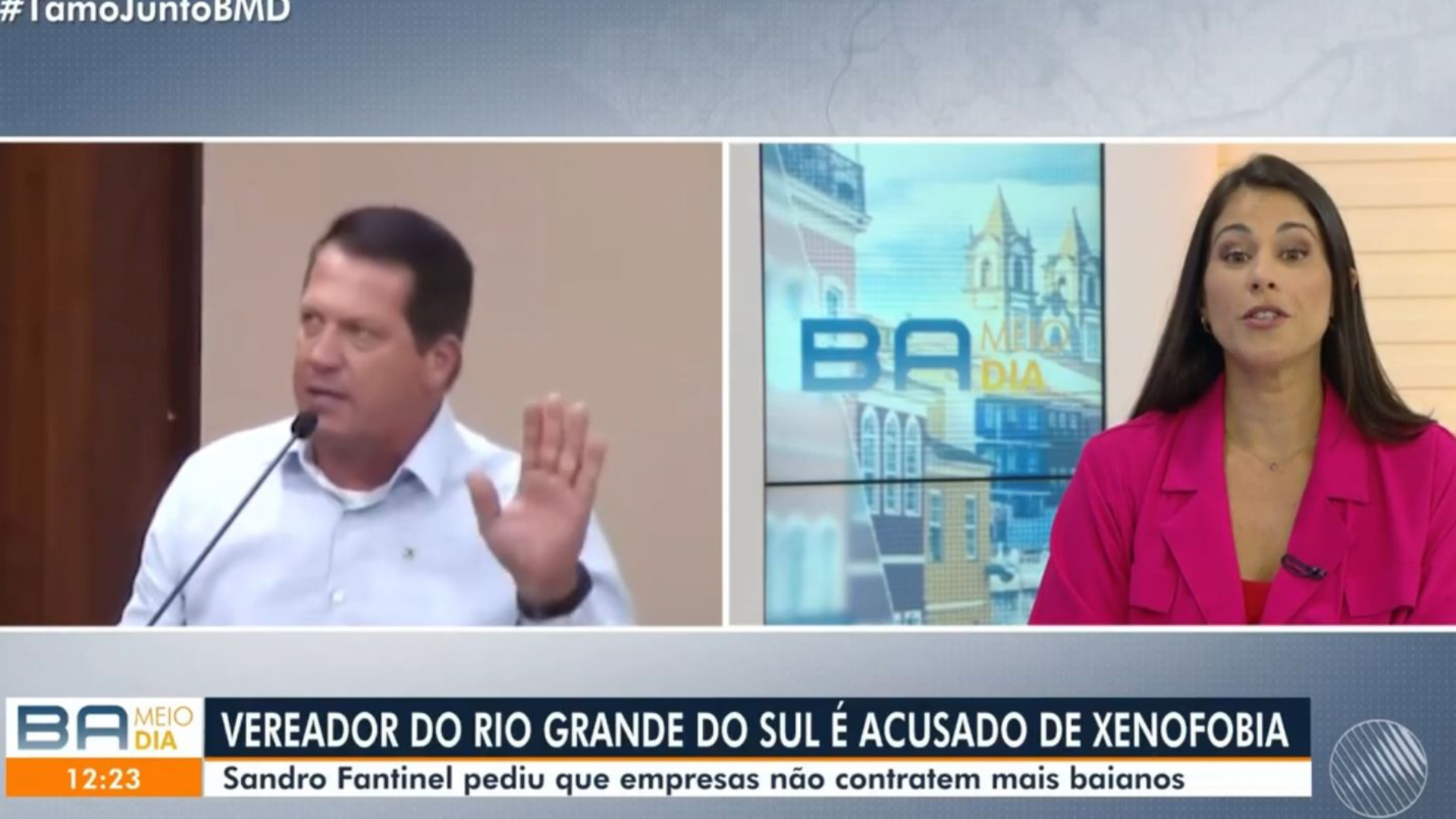 Âncora da TV Bahia, Jéssica Senra responde vereador do RS ao vivo, e viraliza: ‘Não nos deitamos para senhores de engenho’; assista