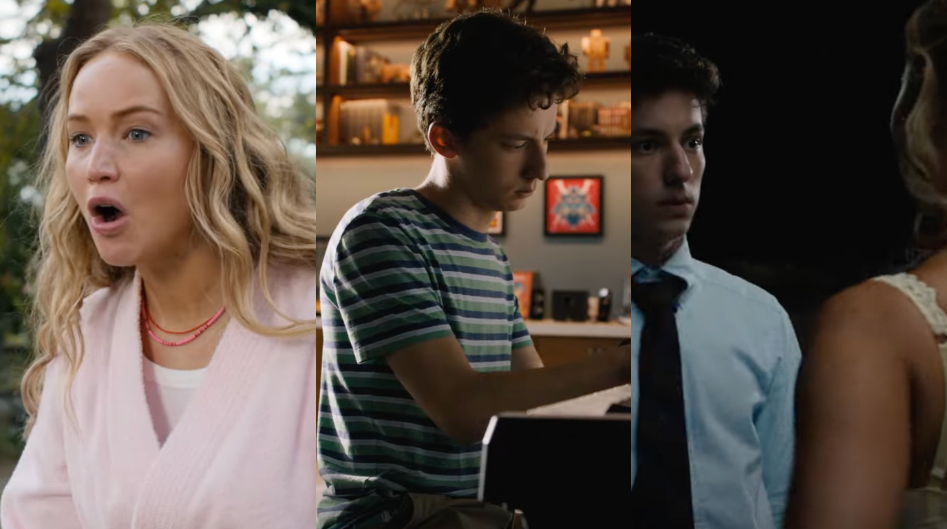 Jennifer Lawrence é contratada para conquistar adolescente introvertido no primeiro e ousado trailer de Que Horas Eu Te Pego?; assista foto imagem