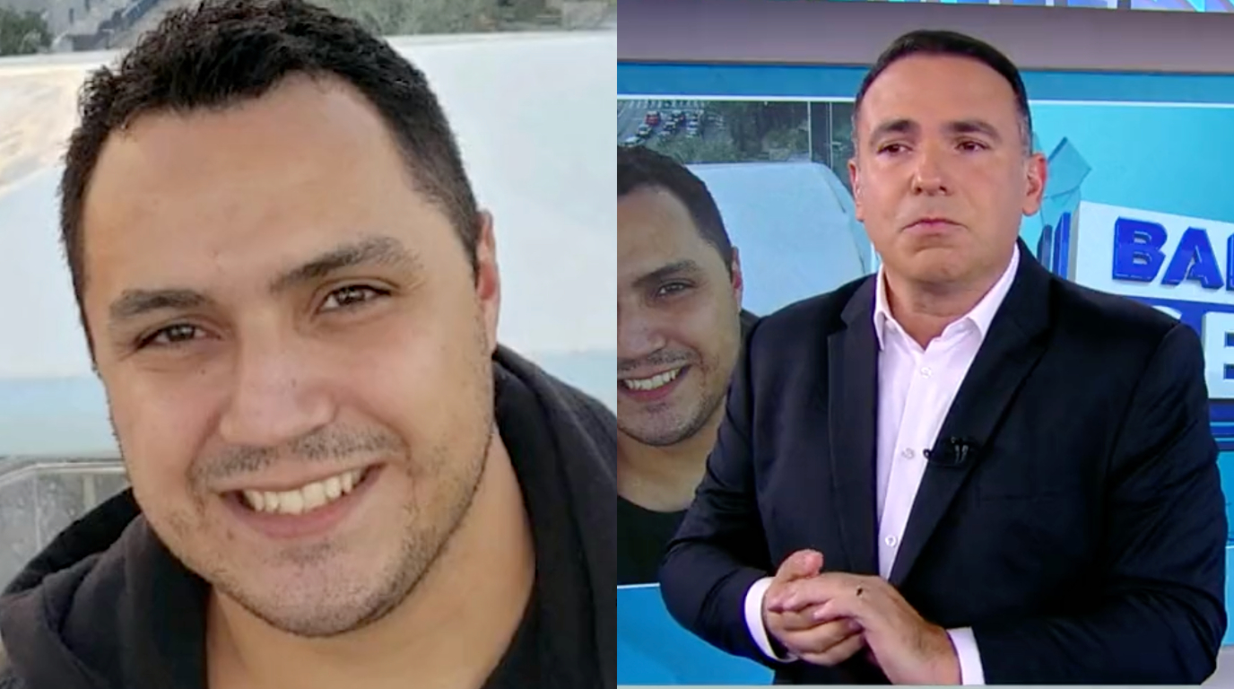 Reinaldo Gottino chora ao vivo com notícia de que jornalista da Record foi encontrado: ‘Ele estava desnorteado’