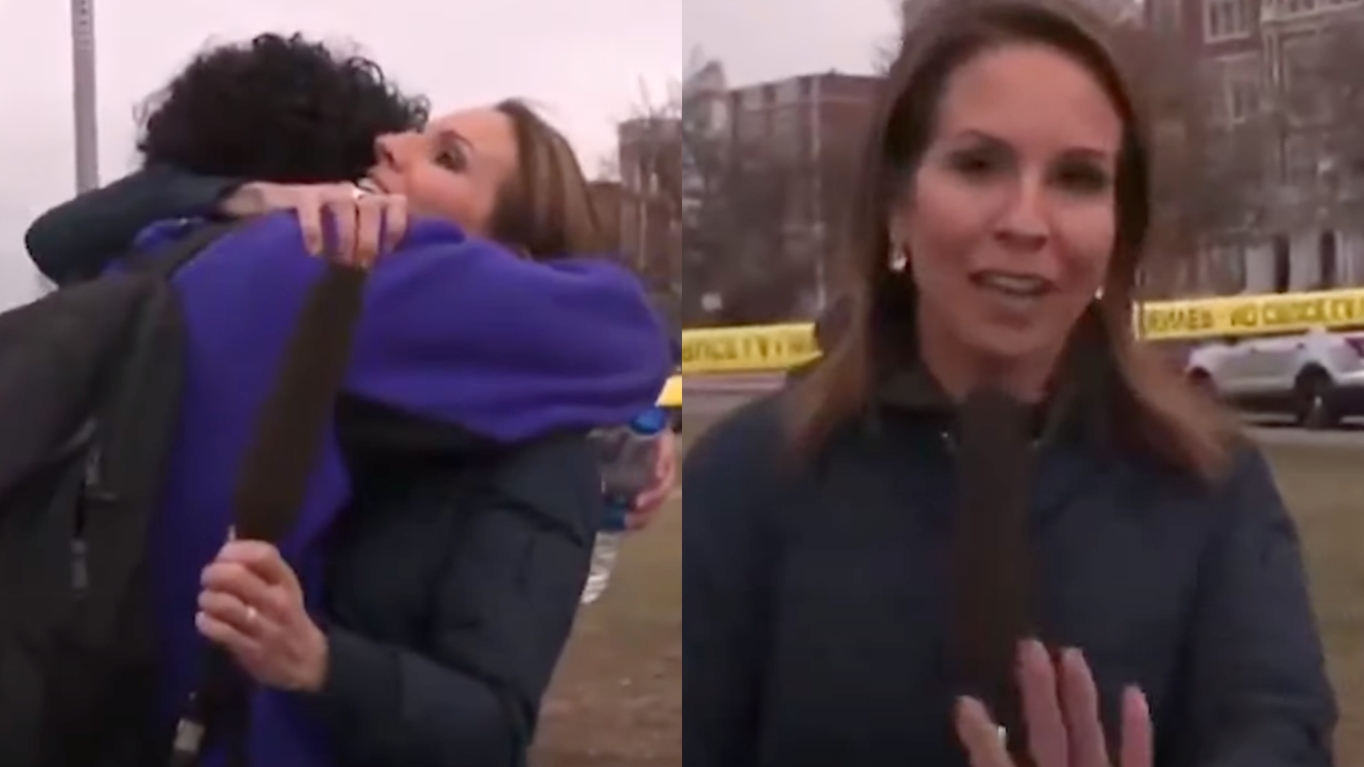 Repórter se emociona ao reencontrar filho ao vivo após tiroteio em escola dos EUA; assista
