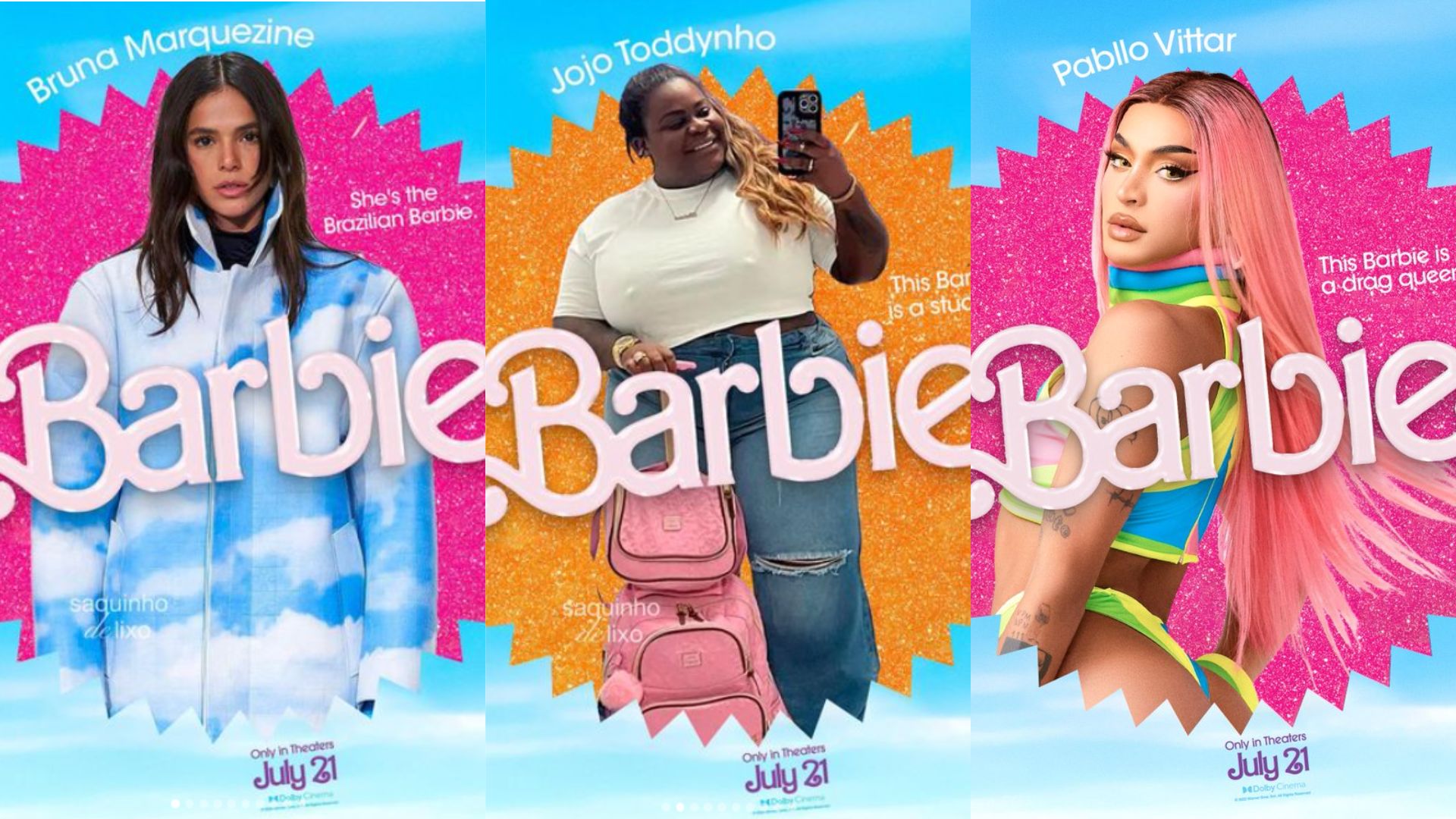 Pôster da Barbie viraliza e rende memes com Jojo Todynho, Bruna Marquezine  e Pabllo Vittar; saiba como fazer o seu - Hugo Gloss