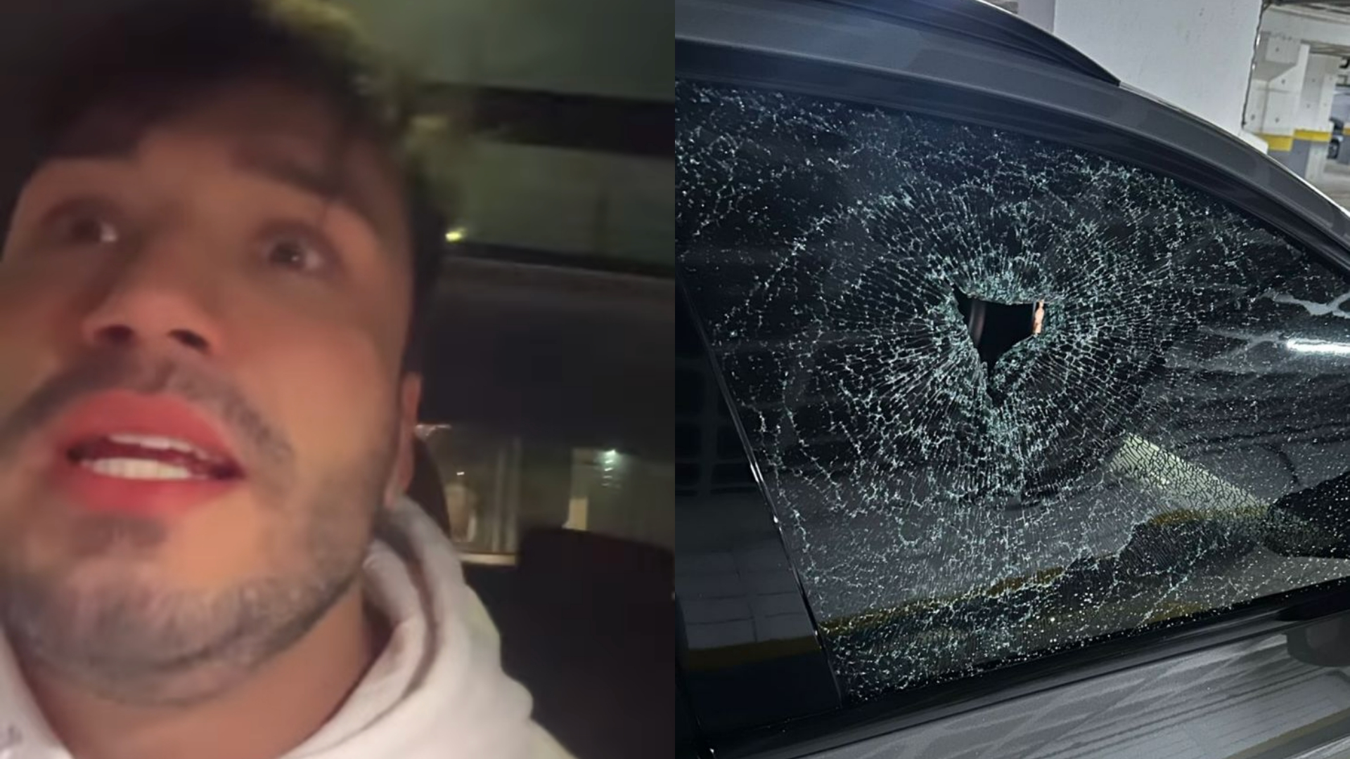 Lucas Viana reage a assalto e tem carro atingido por tiros: “Milagre”; assista