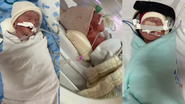 Gabriel, Maitê e Eloá nasceram prematuros. (Fotos: Arquivo Pessoal)