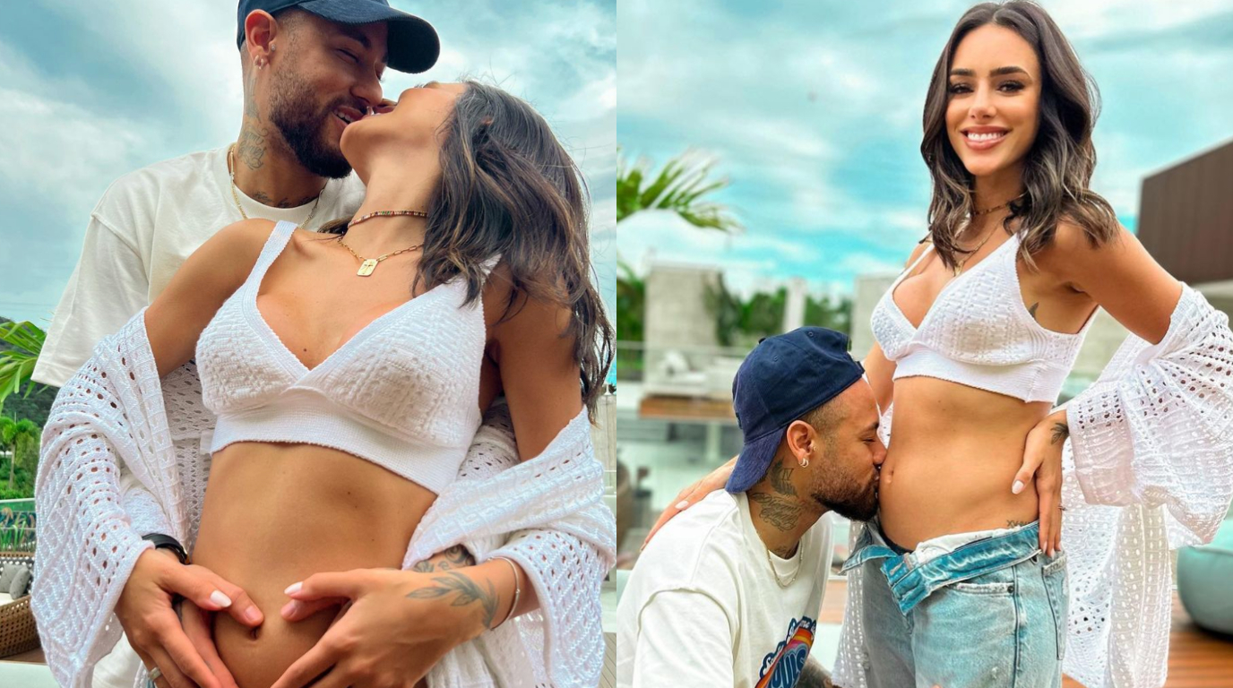 Neymar e Bruna Biancardi revelam sexo do bebê em chá revelação luxuoso; assista ao momento