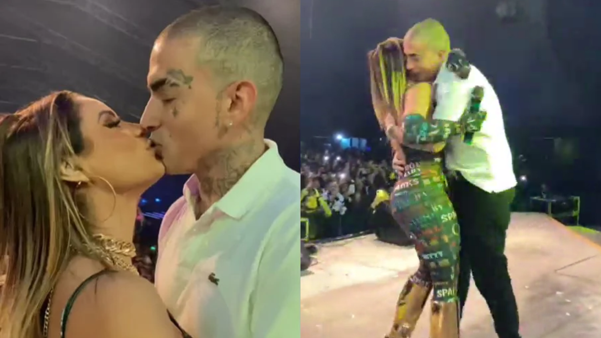 Lexa e MC Guimê trocam beijos em show após reconciliação e cantor se declara; assista