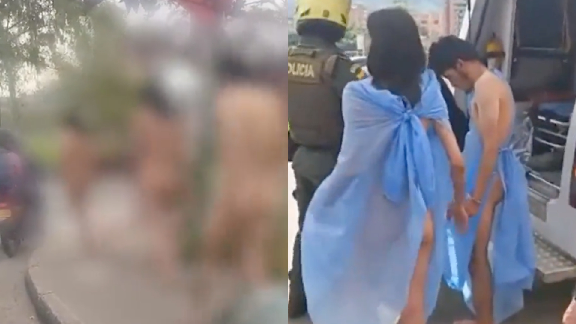 Turistas são flagrados vagando pelados na Colômbia, e polícia revela motivo curioso; assista