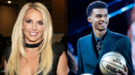 Britney Spears e Victor Wembanyama (Foto: Getty)