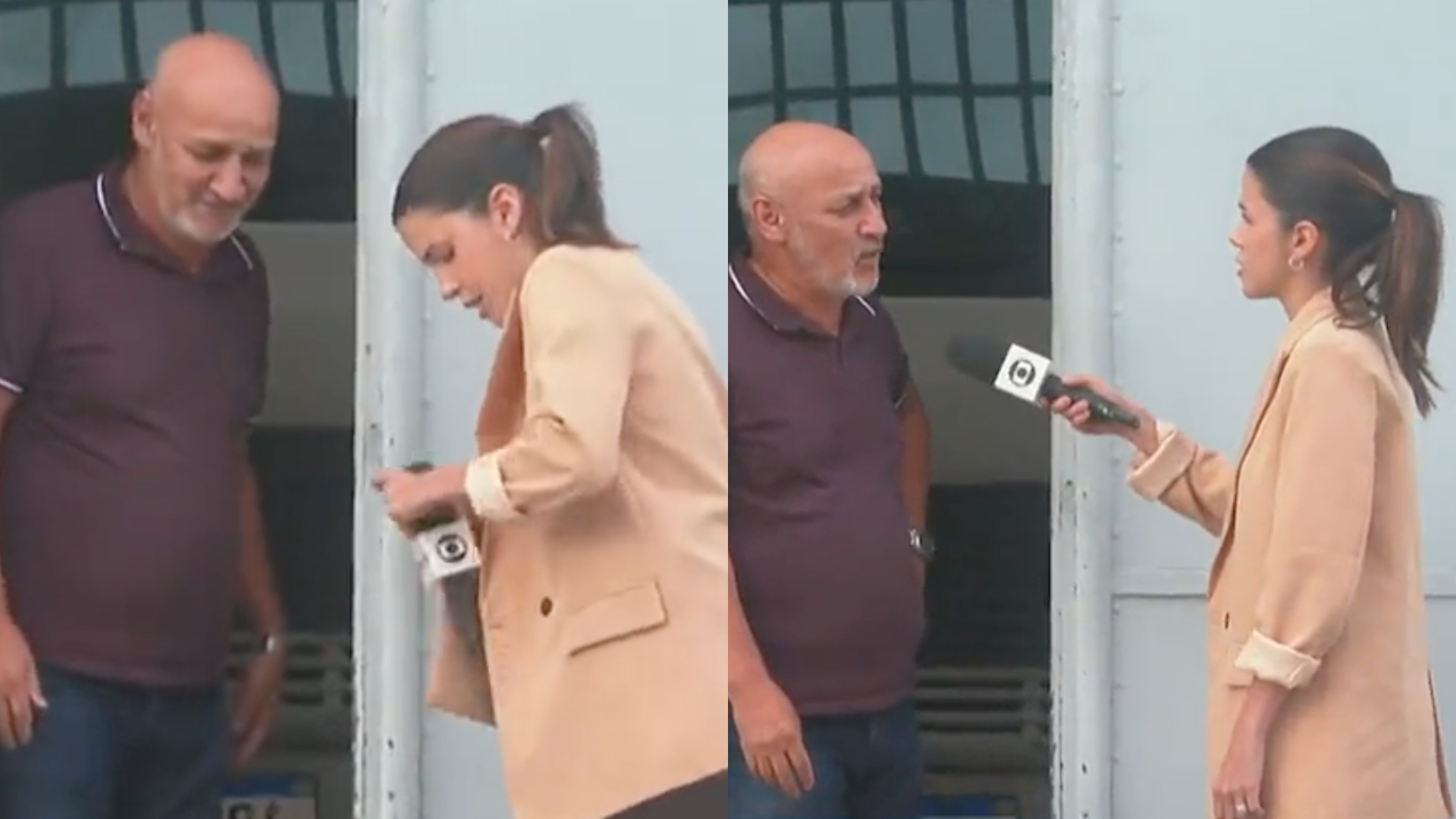 Repórter da Globo se disfarça, surpreende homem com microfone e cena viraliza: “Ela tá em 2050!”; assista