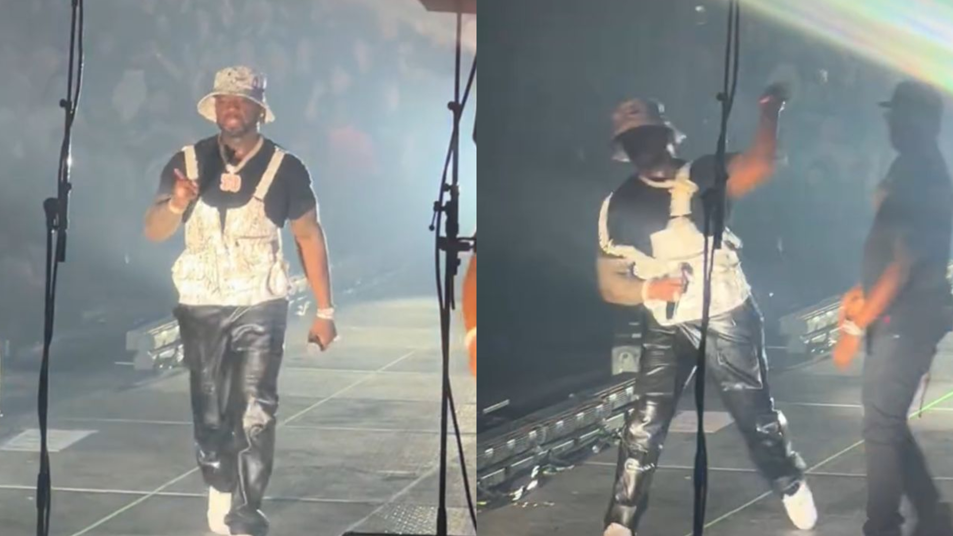 Vídeo: 50 Cent arremessa microfone durante show e acerta fã na cabeça; mulher registra boletim