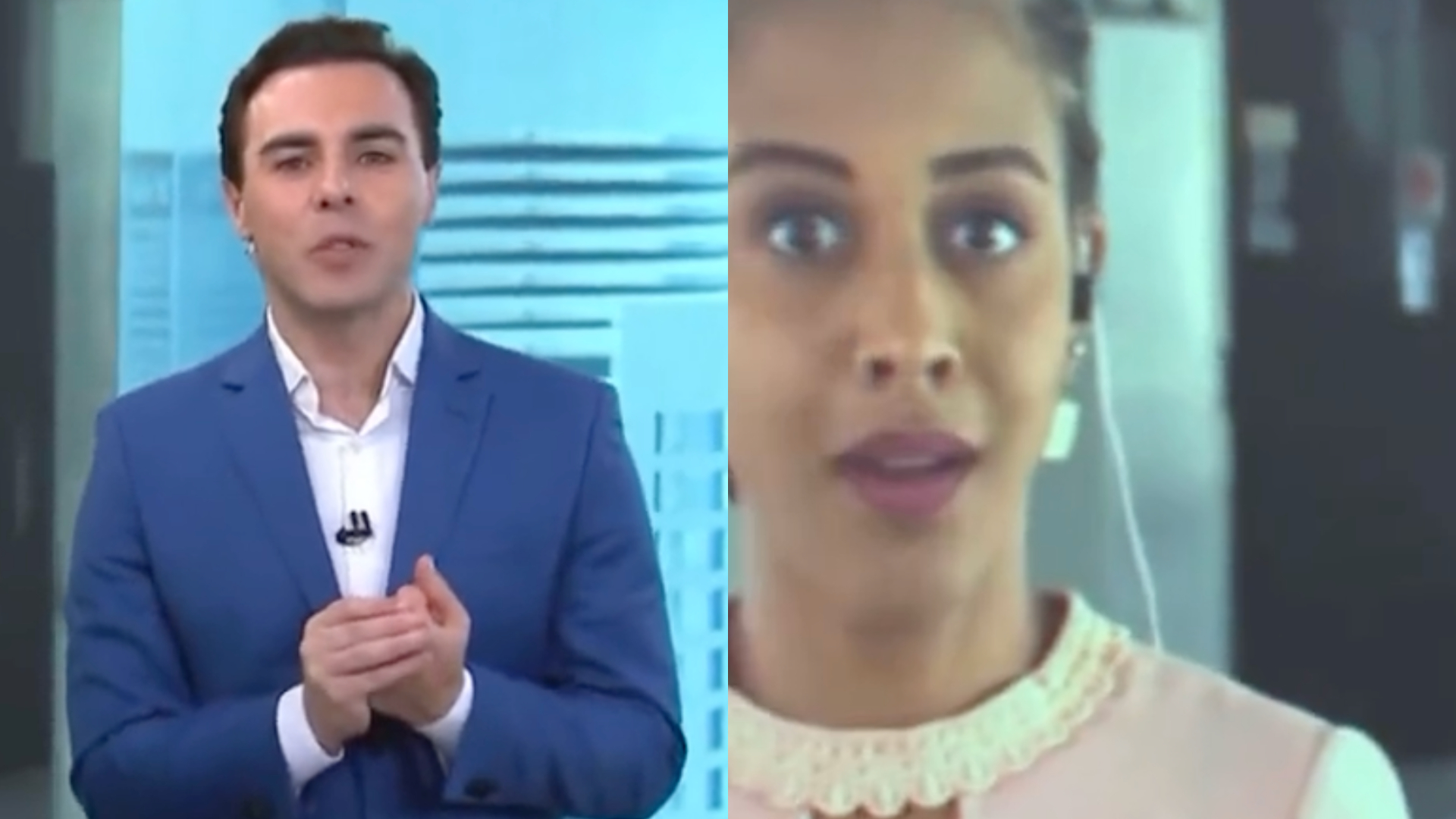 Apresentador comete gafe ao vivo em estreia na Jovem Pan e reação de repórter viraliza; assista
