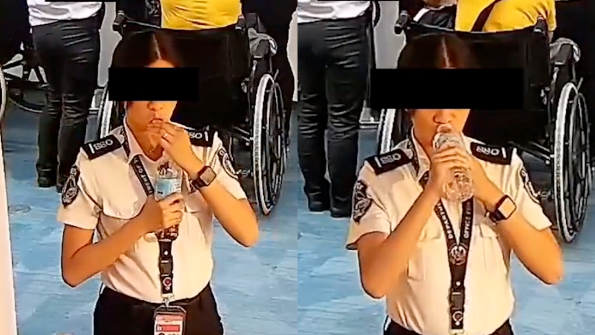 Vídeo: Segurança de aeroporto é flagrada engolindo R$ 1,5 mil de passageiro, nas Filipinas
