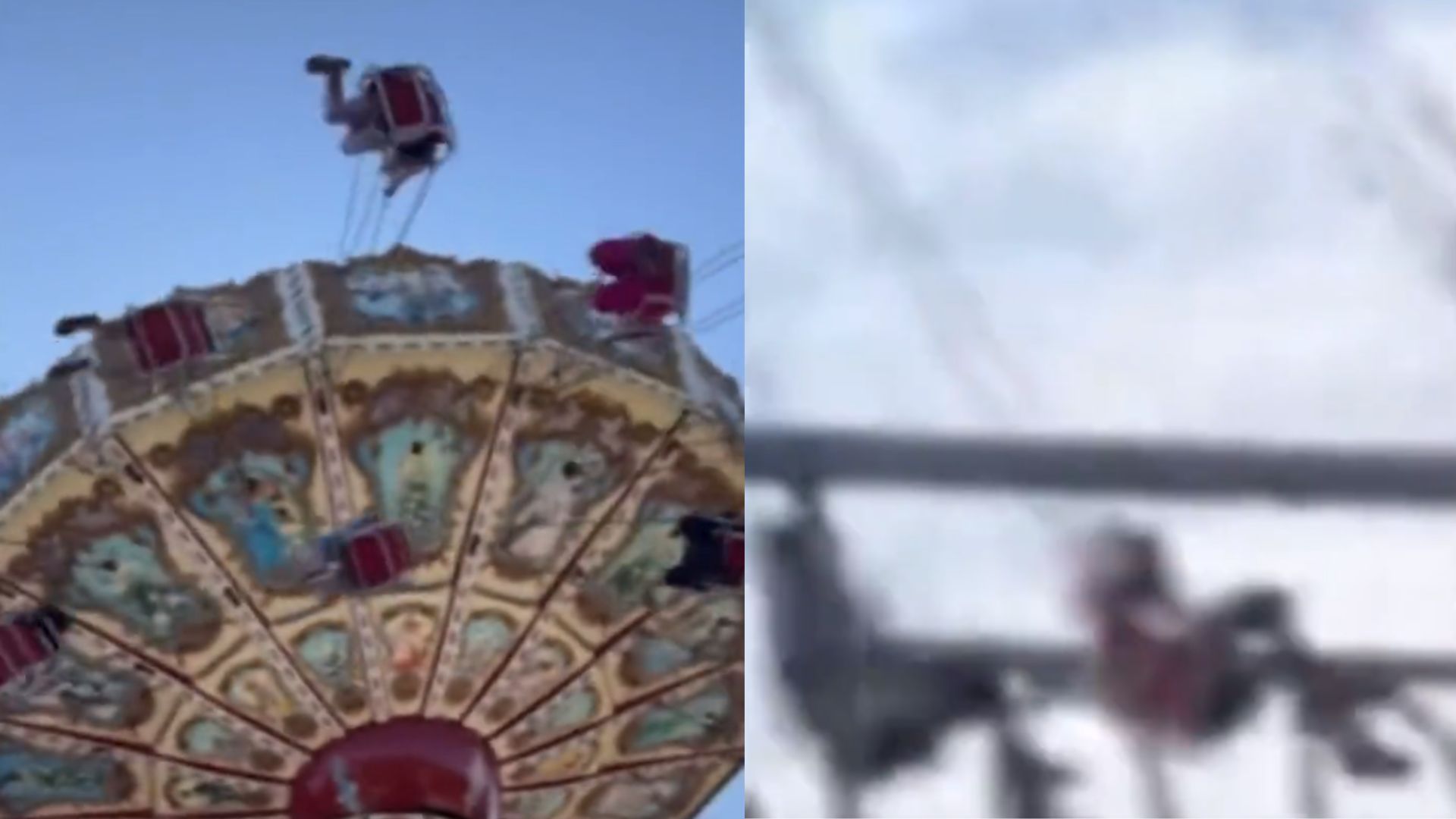 Vídeo: Mulher é arremessada após balanço se desprender de brinquedo de parque de diversões, em PE
