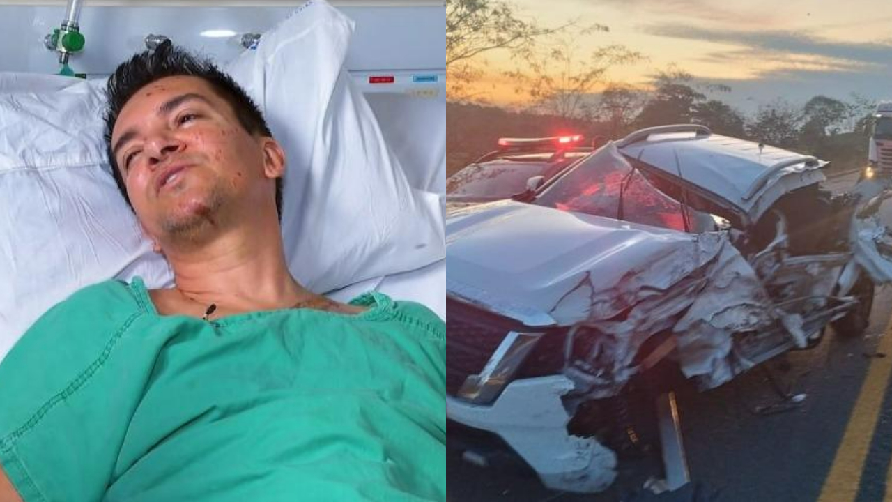 Regis Danese revela causa do acidente de carro e mostra resultado de cirurgia; assista