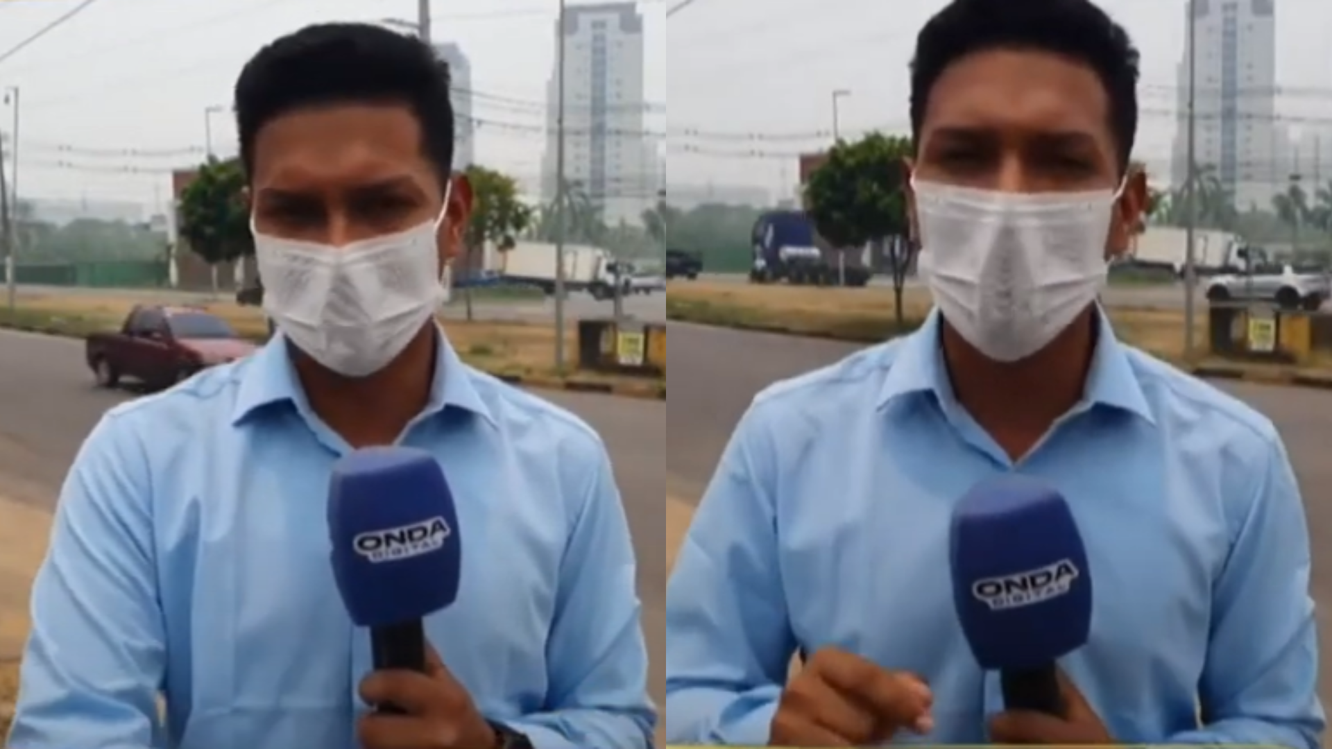 Repórter de Manaus se revolta ao vivo com problemas para respirar e faz desabafo: “Está perigoso”; assista