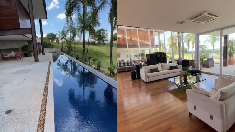 Após casa de Angra, Anttónia Morais abre as portas de mansão minimalista da família, com vista privilegiada em Brasília; assista