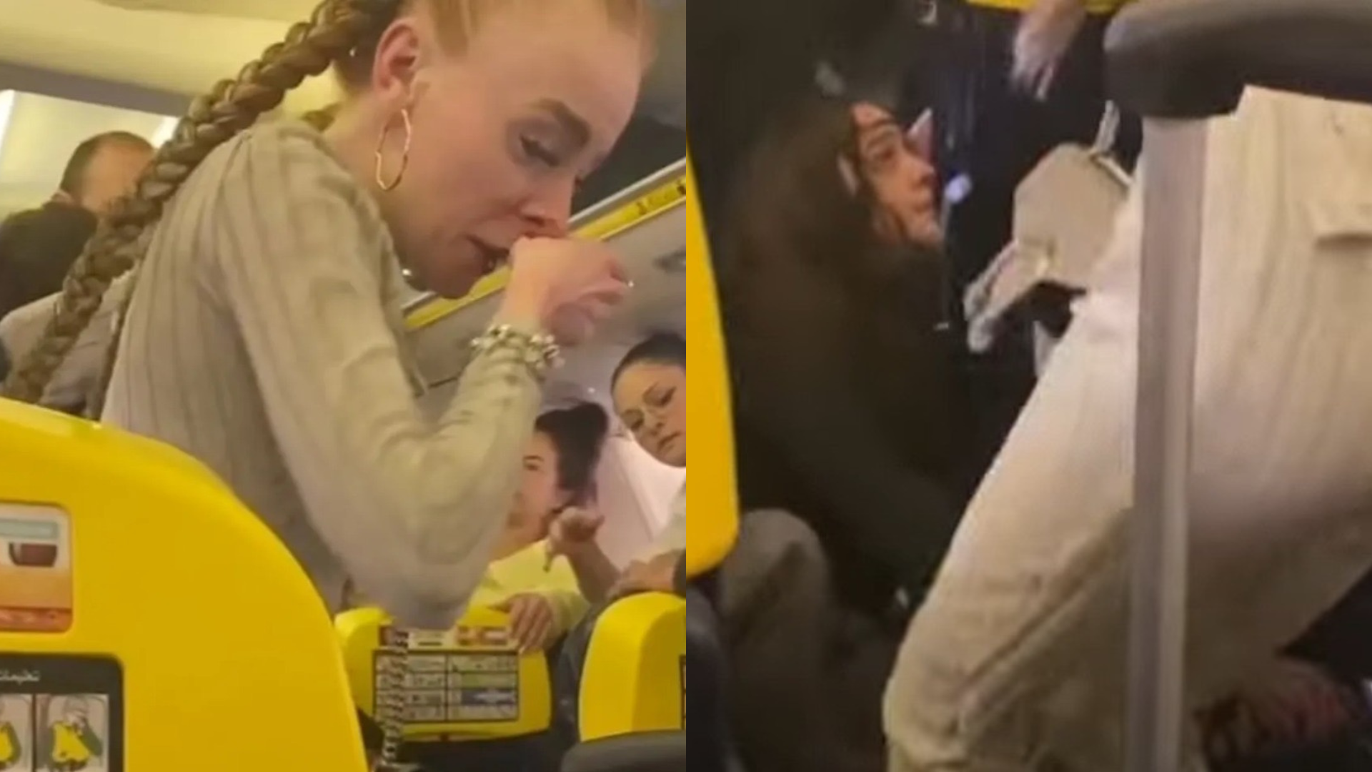 Vídeo: Caos no ar! Passageiras brigam durante voo internacional e uma delas sai com o nariz ensanguentado