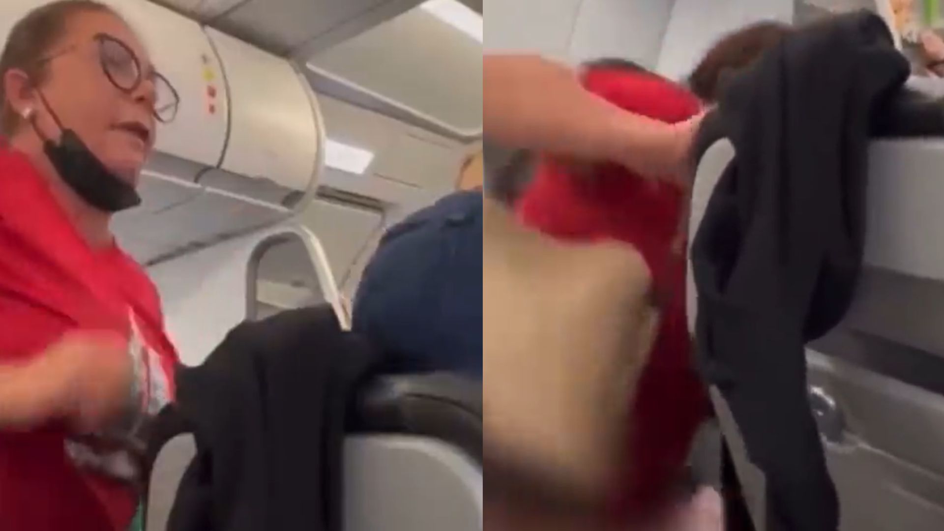 Vídeo: Mulher abaixa as calças e ameaça fazer xixi no corredor de avião depois ser impedida de usar banheiro da aeronave