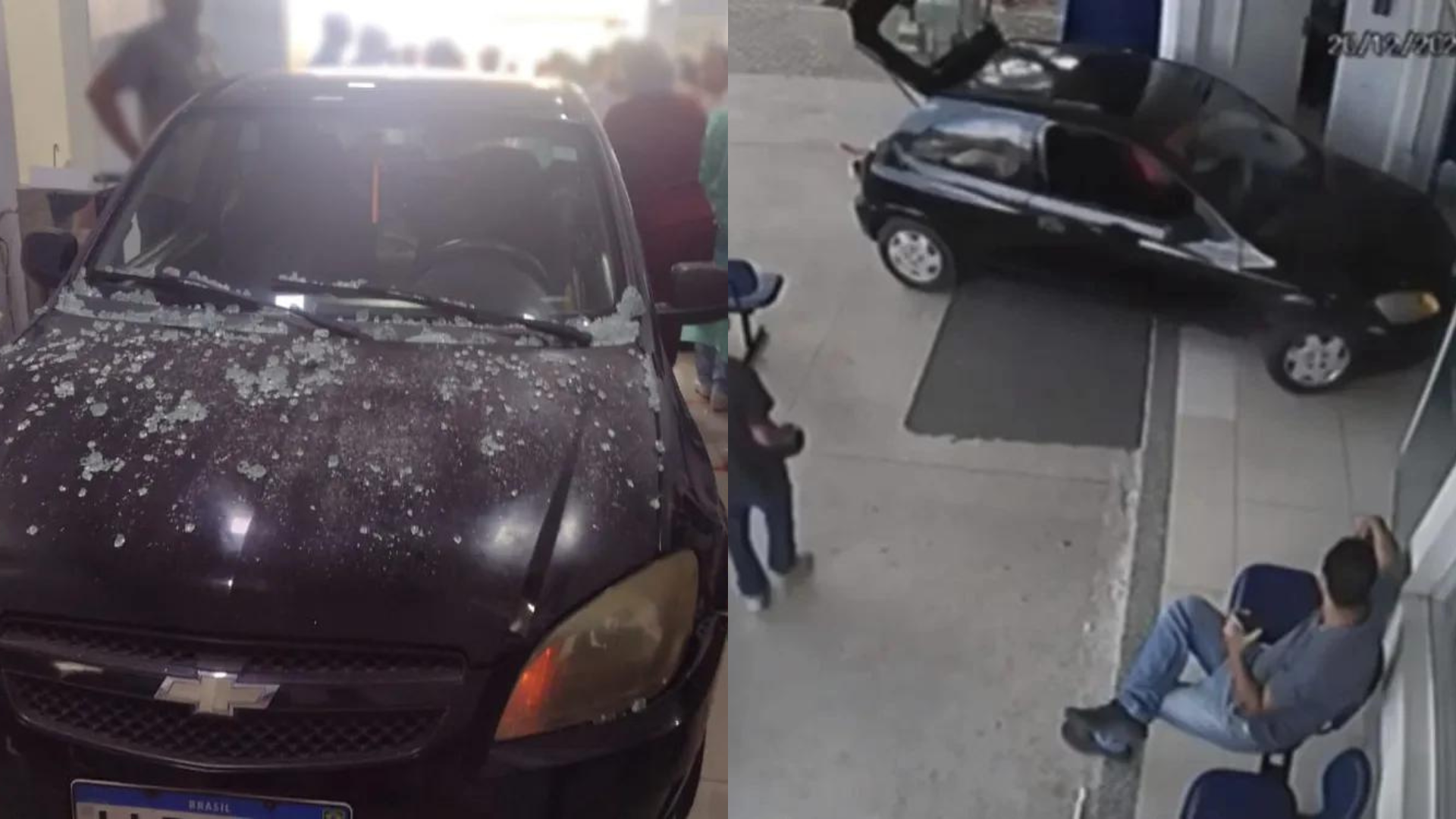 Vídeo: Insatisfeita com atendimento, mulher joga carro dentro de recepção de hospital no RJ
